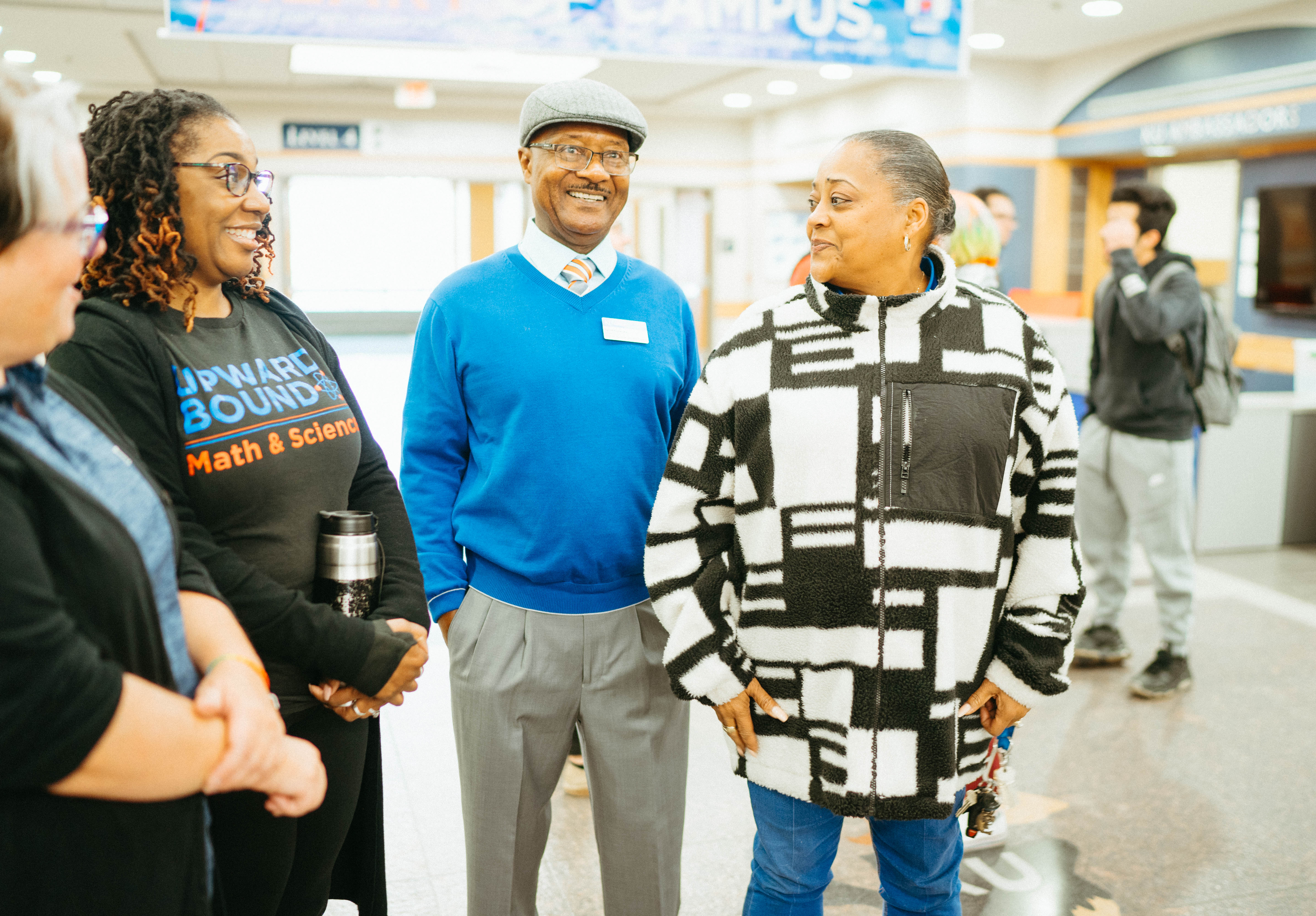 Ngondi Kamaṱuka and other staff celebrate the 2023 National TRIO Day in the Kansas Union