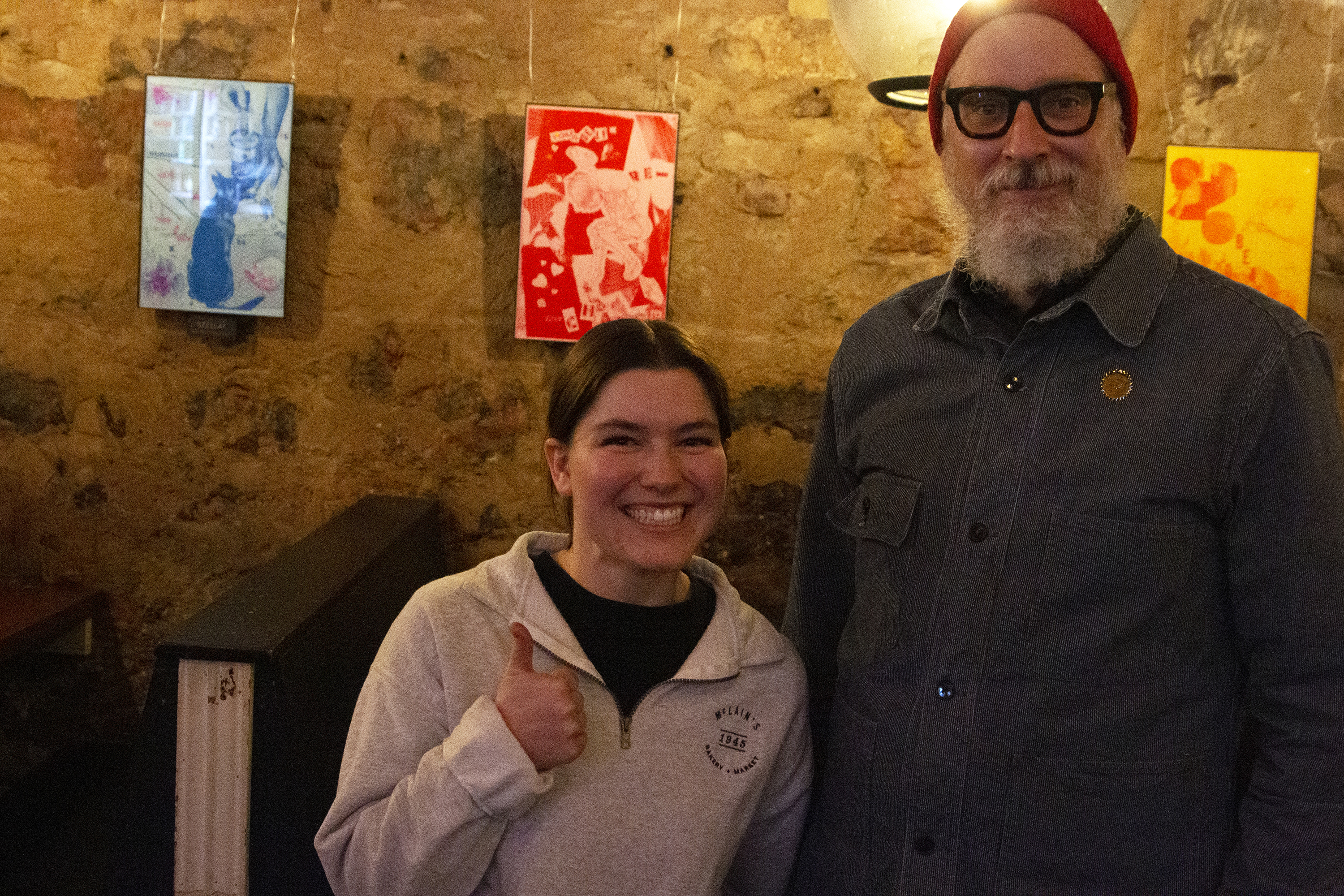 L to R: Annie Myers, Undergraduate Design Research Assistant and RISO Fellow and Ryan D. Clifford, Assistant Professor of Design and Visual Communication